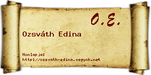 Ozsváth Edina névjegykártya